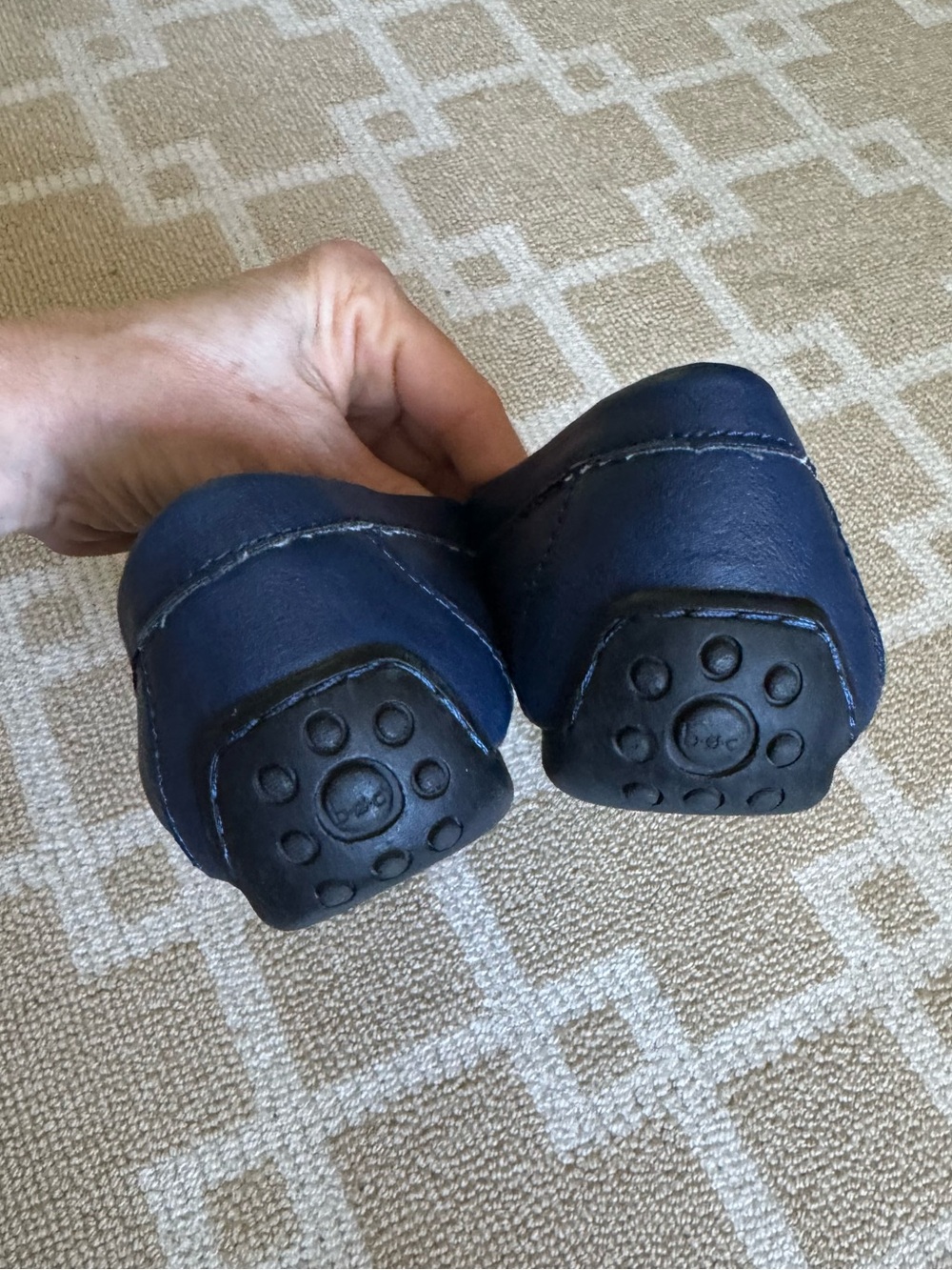 BOC Born Navy Leather Driving Moccasin Loafers Comfort Flats Size 7 - Picture 5 of 10